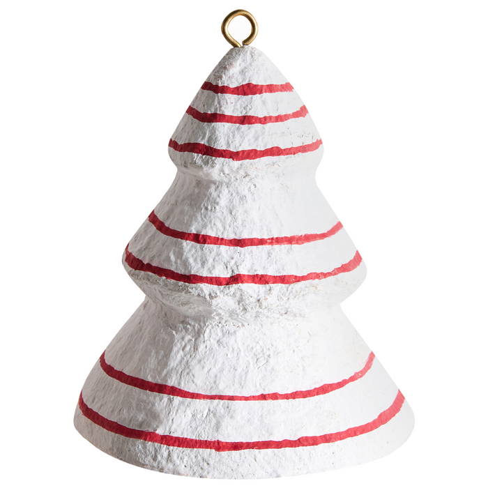 Beliani - GIDEALVEN - Set van 12 kerstornamenten - Wit|Rood - Papier