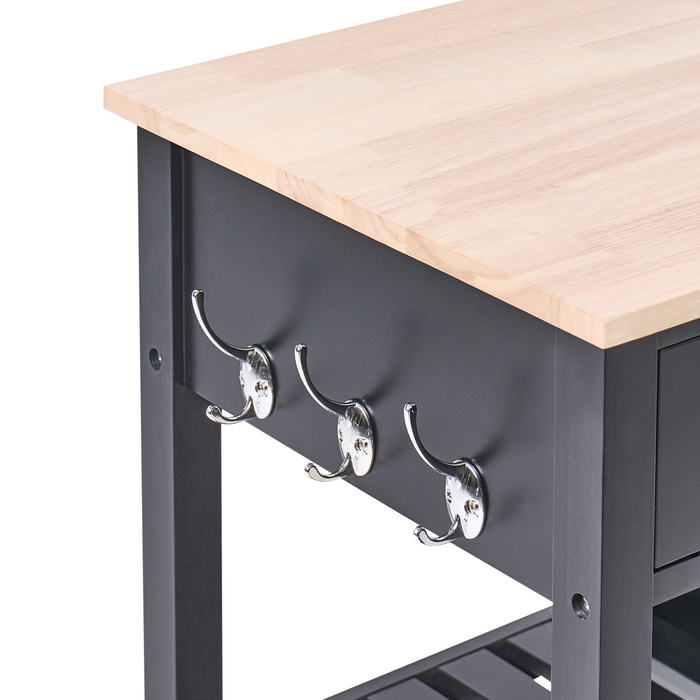 Beliani - GENOA - Keukentrolley - Zwart - MDF