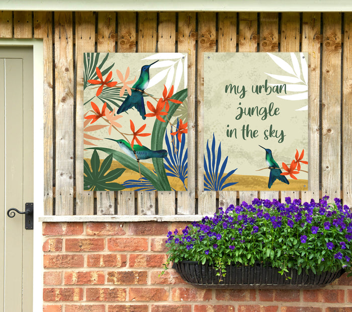 Art for the Home | Tuinposter - Tropische Vogels - 80x60 cm