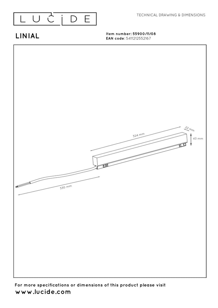 Lucide Premium LINIAL Railverlichting - Mat zwart chroom