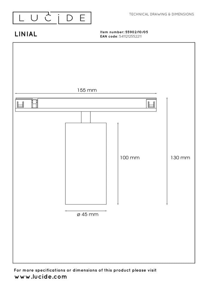 Lucide Premium LINIAL Railverlichting - Champagne kleur