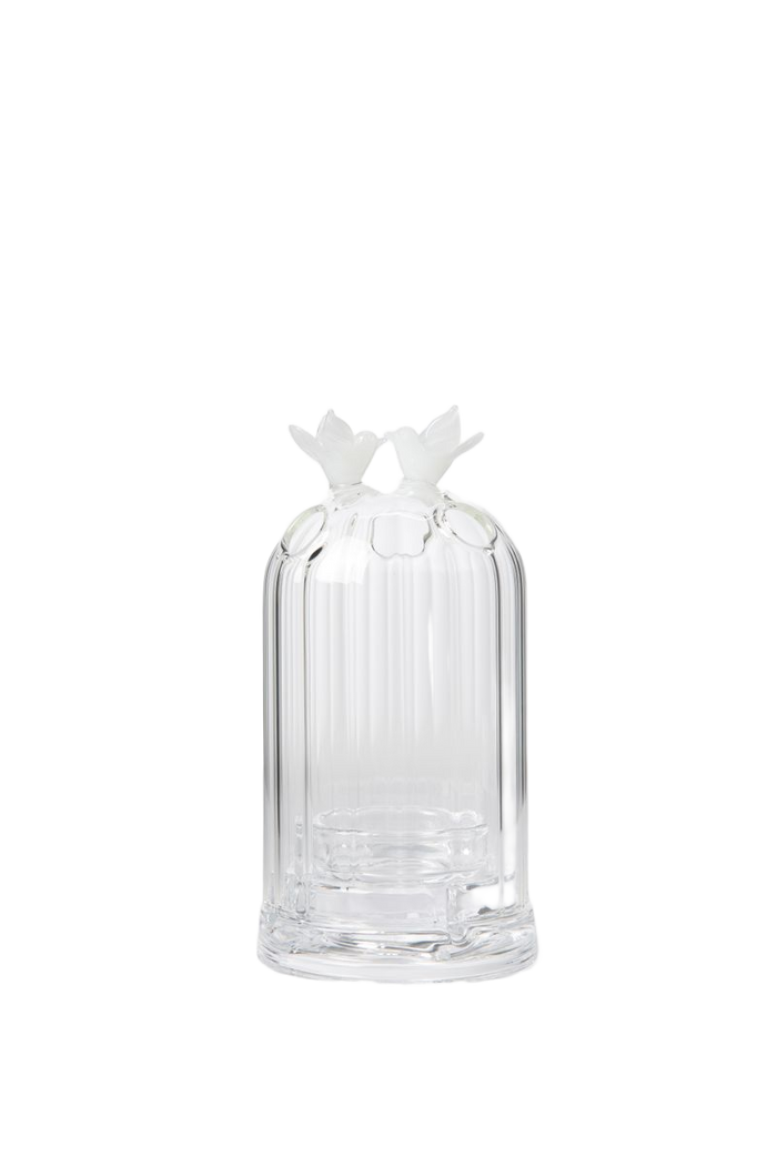 Sissy-Boy Glazen waxinelichthouder met kerst duifjes