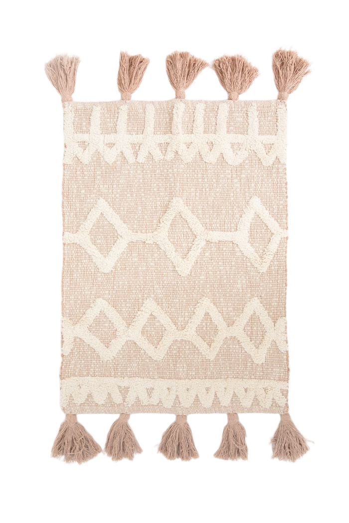 Sissy-Boy Beige badmat met geometrische figuren