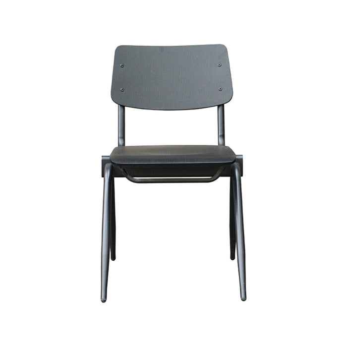 LABEL51 - Schoolstoel Solid - Zwart Hout - Zwart Metaal