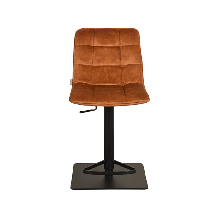 LABEL51 - Barkruk Juul - Oker Velours - Zwart Metaal