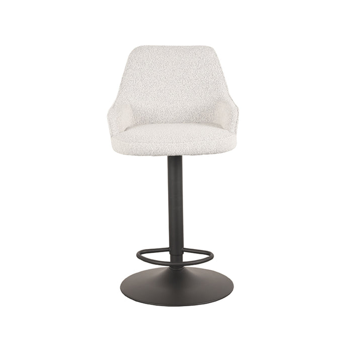 LABEL51 - Barkruk Fender - Champagne Boucle - Zwart Metaal