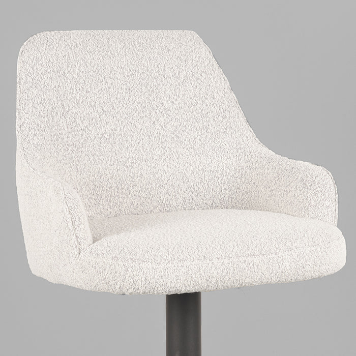 LABEL51 - Barkruk Fender - Champagne Boucle - Zwart Metaal