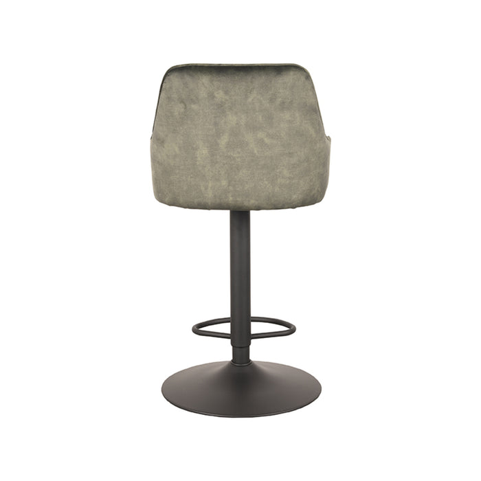 LABEL51 - Barkruk Fender - Hunter Velours - Zwart Metaal