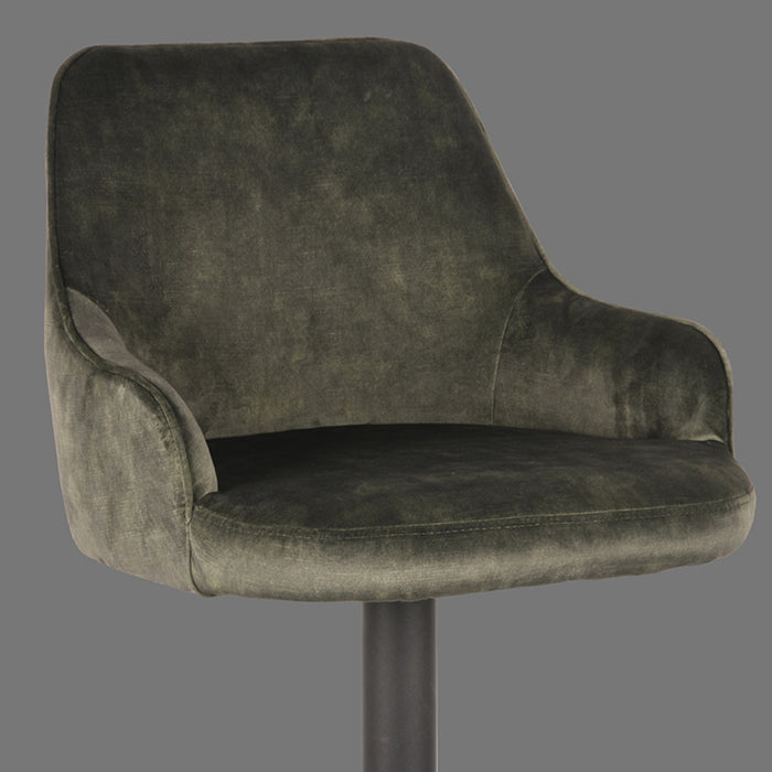 LABEL51 - Barkruk Fender - Hunter Velours - Zwart Metaal