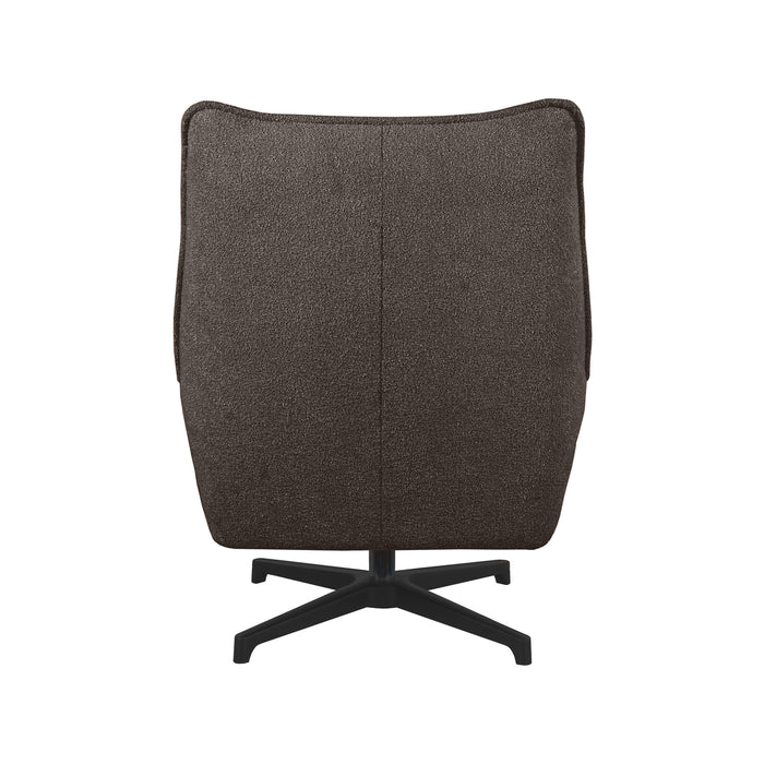 LABEL51 - Draaifauteuil Rodia - Bruin Boucle - Zwart Metaal