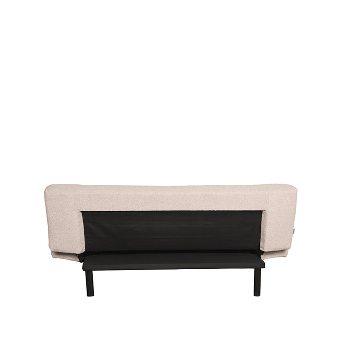 LABEL51 - Slaapbank King - Naturel Boucle - Zwart Metaal