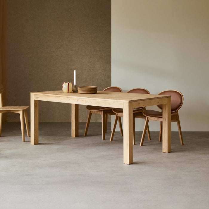 Tikamoon - Uitschuifbare tafel in massief eikenhout 180x90 Eden