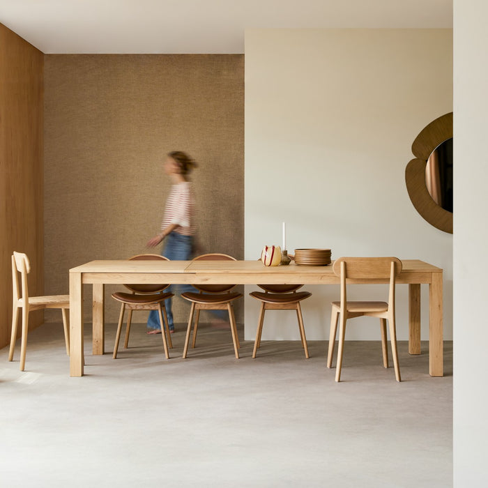 Tikamoon - Uitschuifbare tafel in massief eikenhout 180x90 Eden