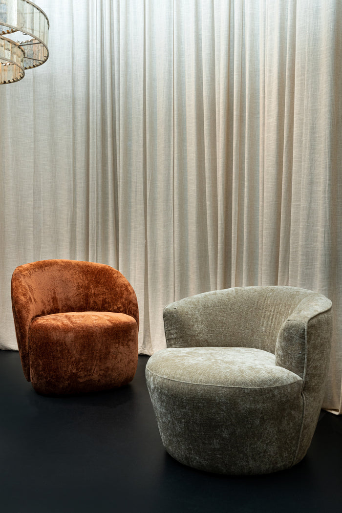 PTMD Grasa White Fiore Fabric Fauteuil