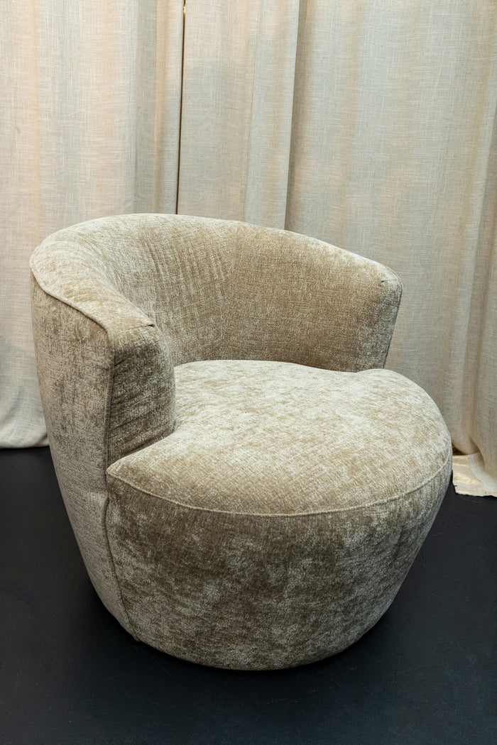 PTMD Grasa White Fiore Fabric Fauteuil