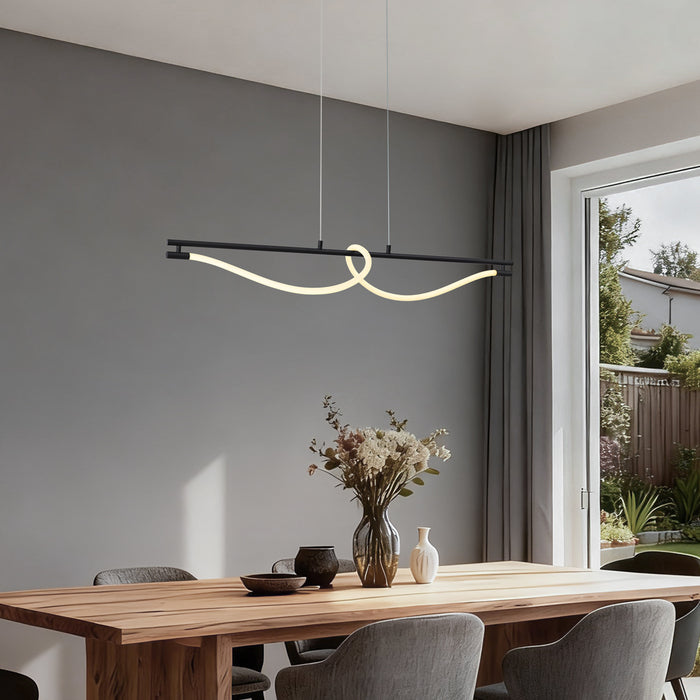 QAZQA Moderne hanglamp zwart incl. LED 3-staps dimbaar - Twirl