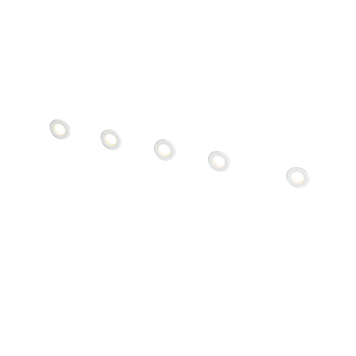 QAZQA Set van 5 moderne grondspots wit incl. LED IP67 - Linsey