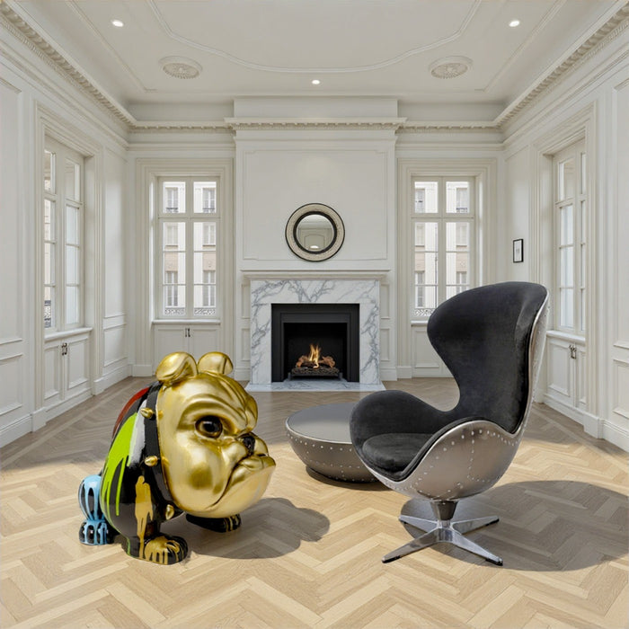 Draaifauteuil Lounge geweermetaal Kare Design