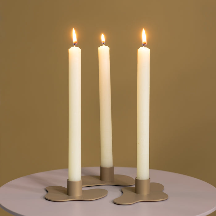 Spinder Design kandelaar Melt - Champagne - set van 3