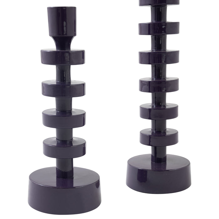 by fonQ Tredo Kandelaar - Set van 2 - Sweet Grape