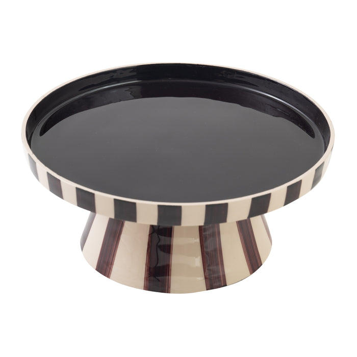 by fonQ Arcade Serveerschaal Ø 24 cm - Beige / Hot Chocolate