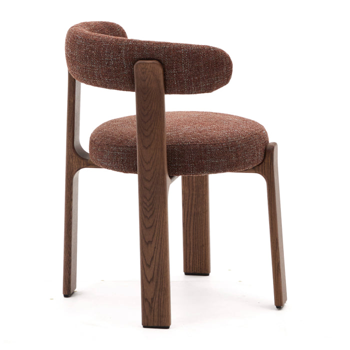 Kave Home Granite Eetkamerstoel - Bruin / Donker Essenhout