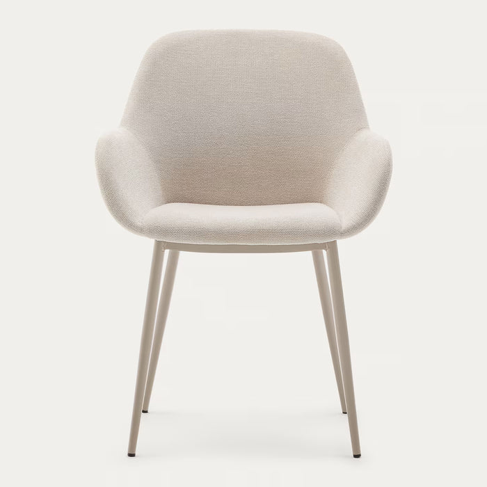 Kave Home Konna Eetkamerstoel - Beige / Beige
