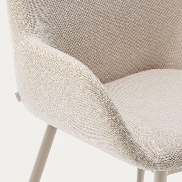 Kave Home Konna Eetkamerstoel - Beige / Beige