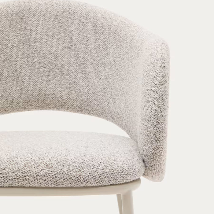 Kave Home Maina Eetkamerstoel - Bouclé / Beige