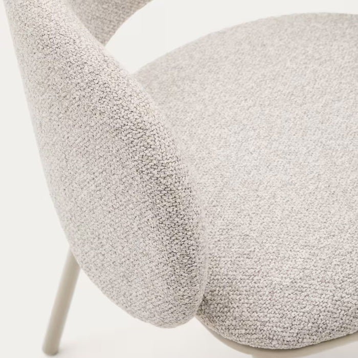 Kave Home Maina Eetkamerstoel - Bouclé / Beige