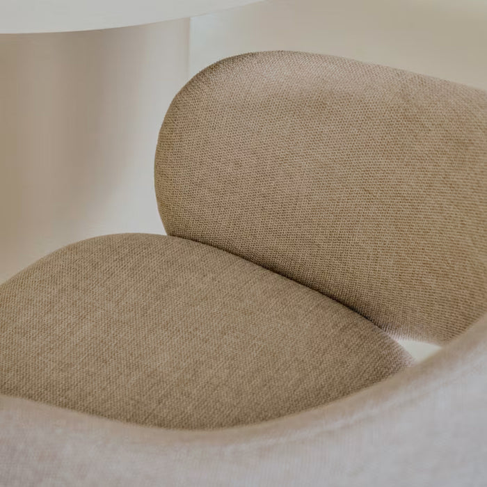 Kave Home Maina Eetkamerstoel - Chenille / Beige