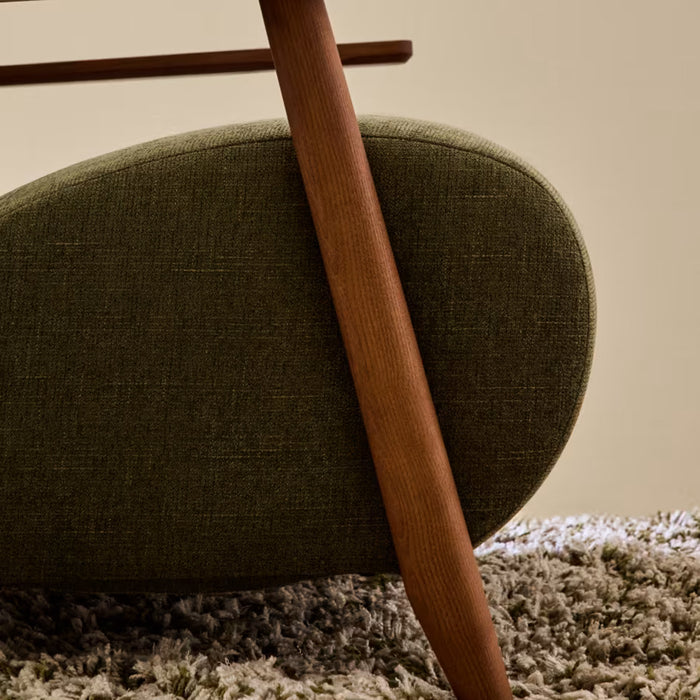 Kave Home Meghan Fauteuil - Groen / Donkerbruin