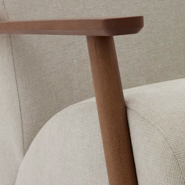 Kave Home Meghan Fauteuil - Wit / Donkerbruin