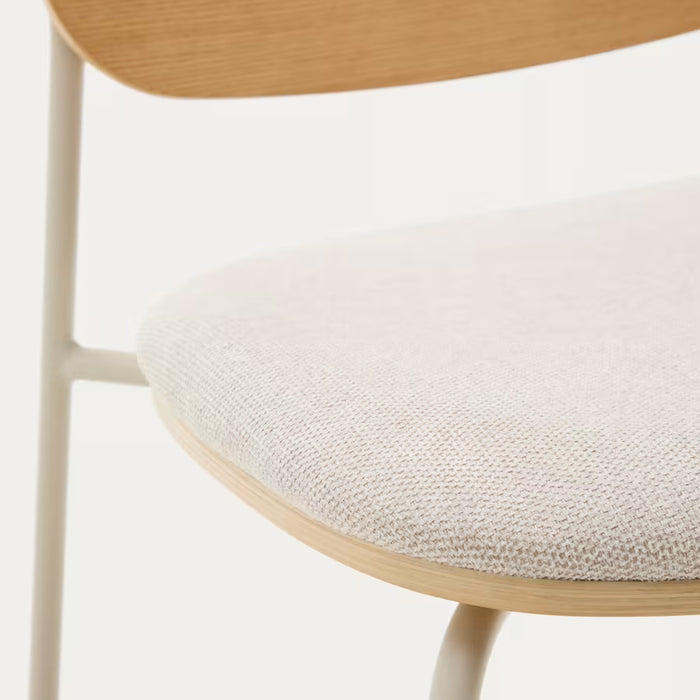 Kave Home Meli Eetkamerstoel - Beige / Hout