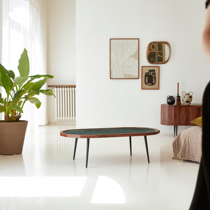 Tikamoon - Jade - Massief palissander en marmeren salontafel