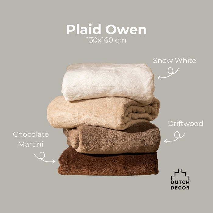 Dutch Decor plaid OWEN - 130x160 cm Chocolate Martini