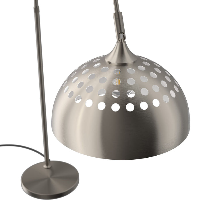 tectake® Booglamp Arcus, staal, retro-stijl, 60W - Mat Nikkel