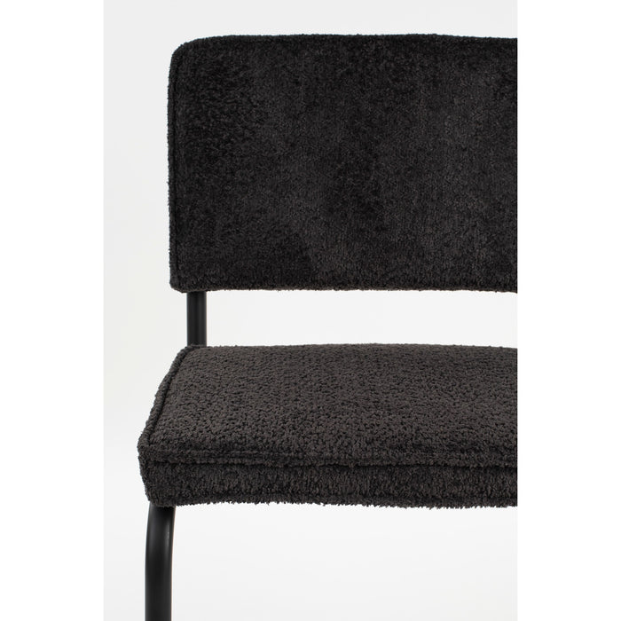 Zuiver Ridge Kink Eetkamerstoelen Soft Zwart - Set van 2