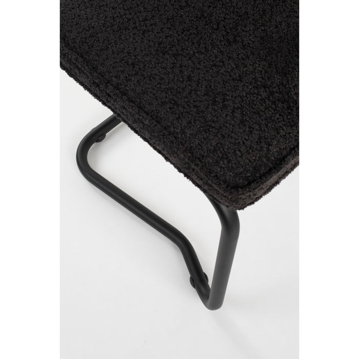 Zuiver Ridge Kink Eetkamerstoelen Soft Zwart - Set van 2