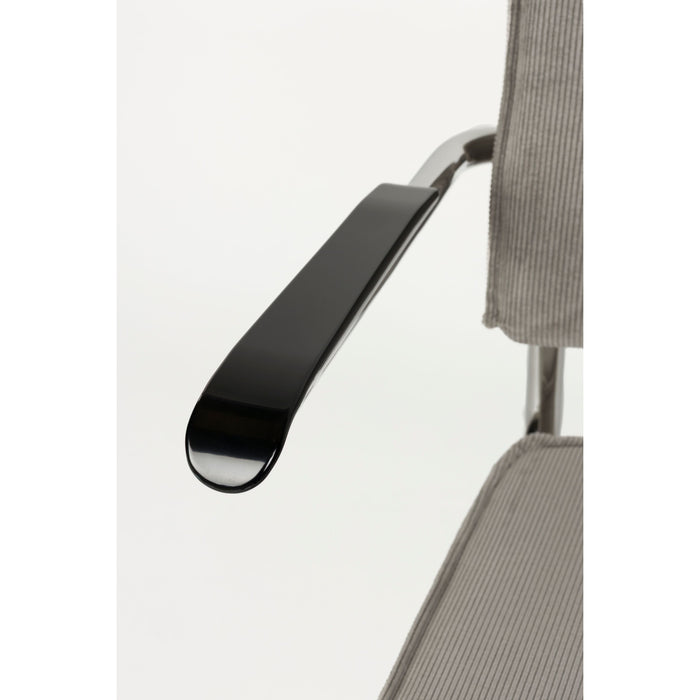 Zuiver Ridge Rib Eetkamerstoelen armleuning Lichtgrijs - Set van 2