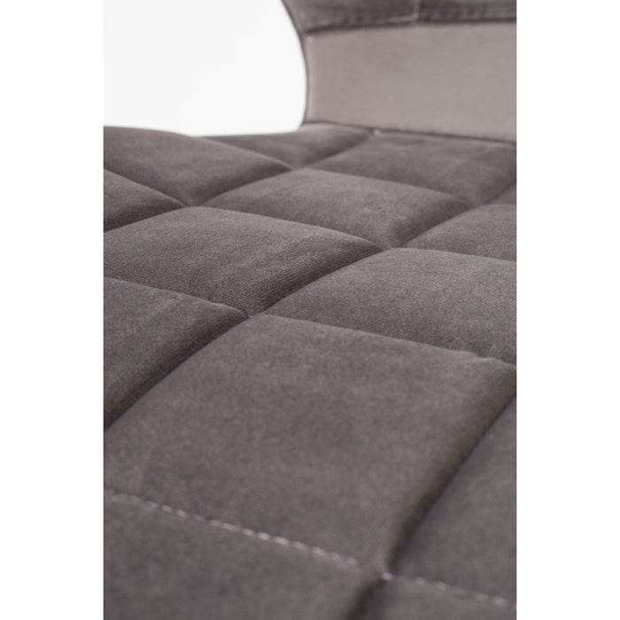 Zuiver OMG Velvet Eetkamerstoelen Grijs - Set van 2