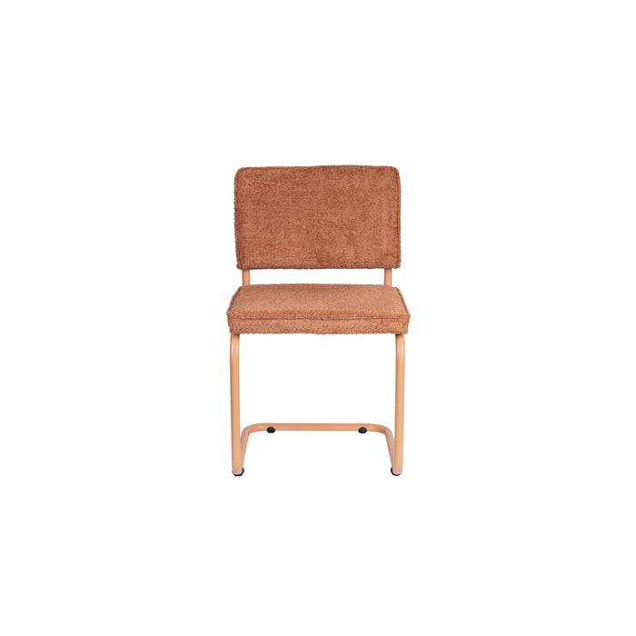 Zuiver Ridge Soft Eetkamerstoelen Terracotta - Set van 2
