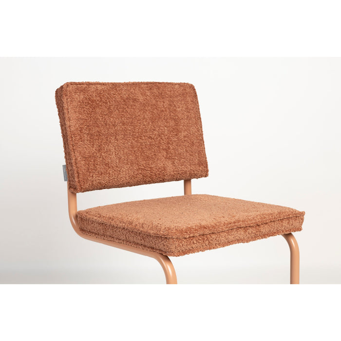 Zuiver Ridge Soft Eetkamerstoelen Terracotta - Set van 2