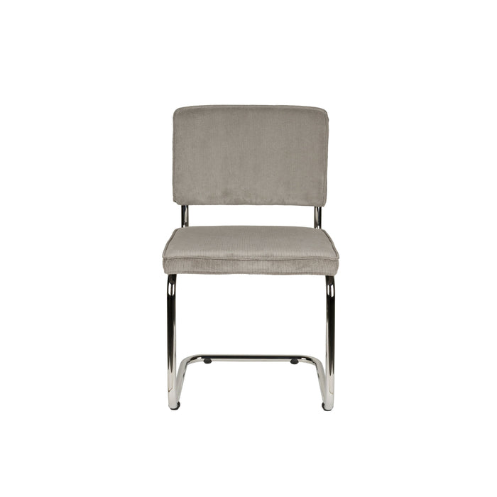 Zuiver Ridge Rib Eetkamerstoelen Lichtgrijs - Set van 2