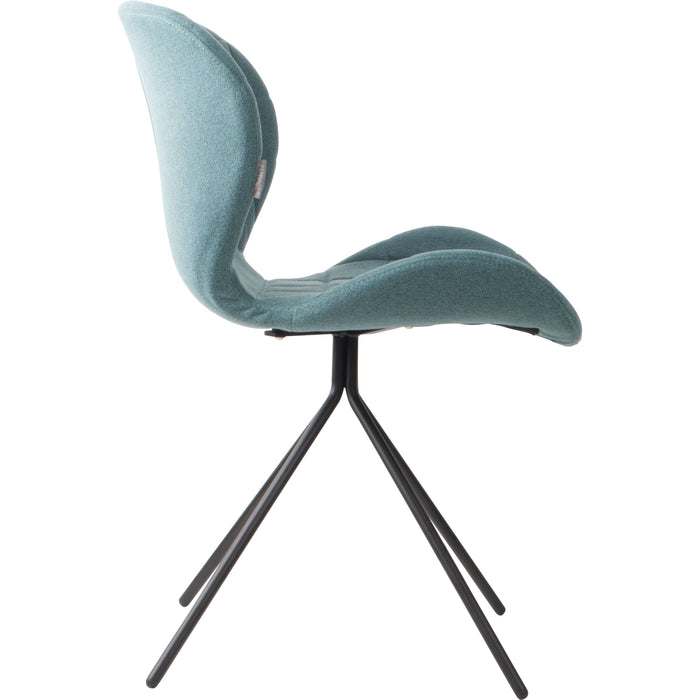 Zuiver OMG Eetkamerstoelen Blauw - Set van 2