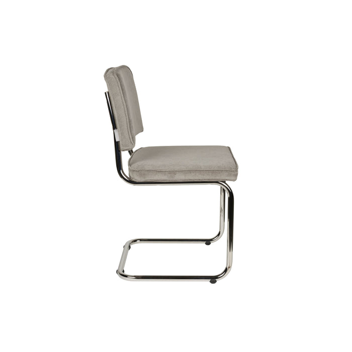 Zuiver Ridge Rib Eetkamerstoelen Lichtgrijs - Set van 2