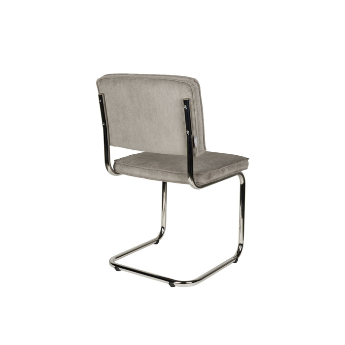 Zuiver Ridge Rib Eetkamerstoelen Lichtgrijs - Set van 2