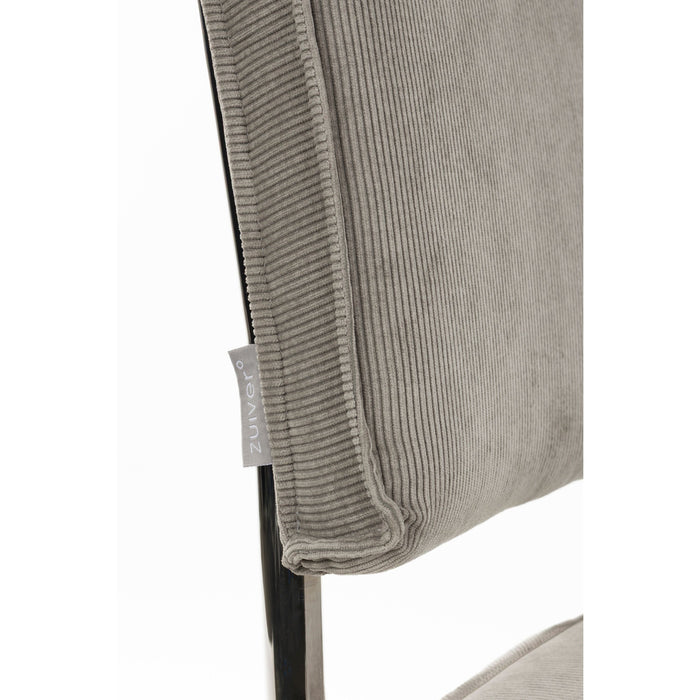 Zuiver Ridge Rib Eetkamerstoelen Lichtgrijs - Set van 2