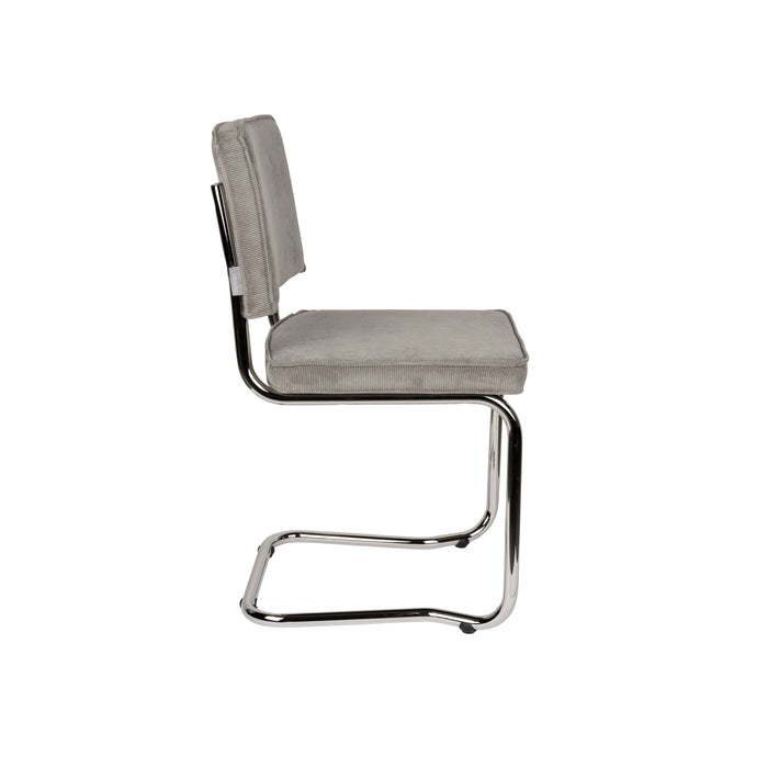 Zuiver Ridge Rib Kink Eetkamerstoelen Lichtgrijs - Set van 2