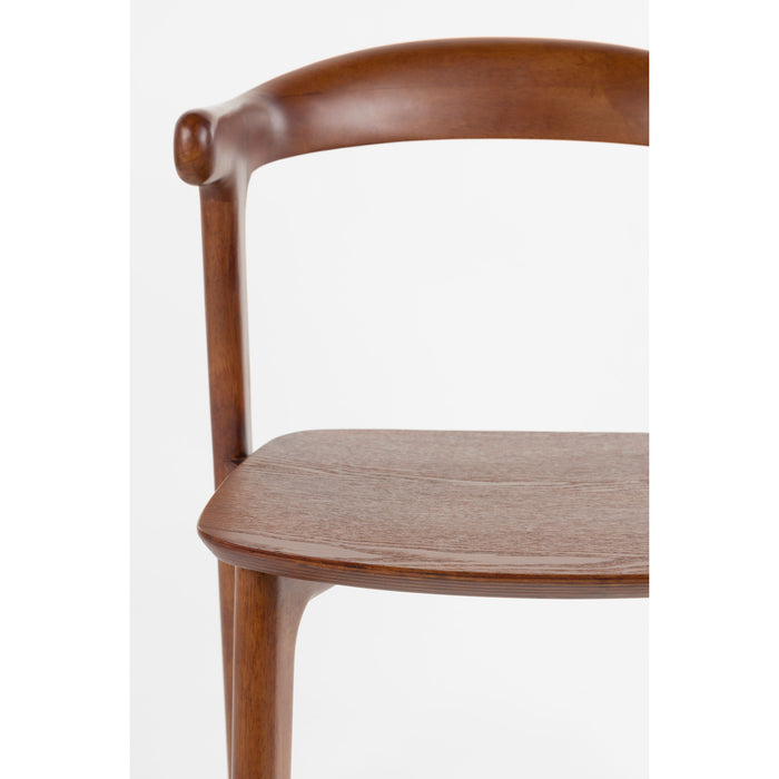 Zuiver Northwood Eetkamerstoel Hout Walnoot kleur - Set van 2 - Bruin